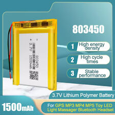 803450 3.7V 1500mAh Polymer Rechargeable Battery For GPS MP3 DVD PAD Toy Headset picture