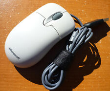 Vintage White Microsoft Basic Optical Mouse USB Wheel Mouse X800898 - EXC COND picture