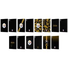 OFFICIAL NFL PITTSBURGH STEELERS LOGO LEATHER BOOK WALLET CASE FOR APPLE iPAD picture