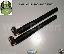 2 x HIGH GAIN 2 - 3dBi 900 - 1800 MHz SMA male Right angle GSM GPRS Antenna USA picture