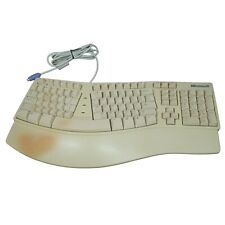 Microsoft Natural Elite Wired PS/2 White Ergonomic Keyboard Vtg ~TESTED WORKS~ picture