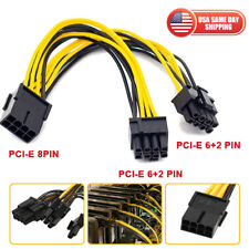 Graphics Card GPU VGA PCIe 8 Pin Female to Dual 8 Pin (6+2) Male Extension Cable picture