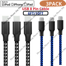 3 Pack Fast Charger Cable Heavy Duty 6/10FT For iPhone 13 12 11  Charging Cord picture
