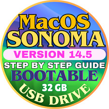 Apple Mac OS Sonoma 14.5, Bootable 32GB USB, Re-install, Restore, Repair, Guide picture