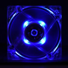 80mm LED Light 12V 4Pin Mute PC Case Cooling Fan Computer Cooler Blue NGF picture
