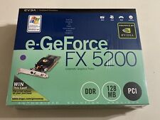 EVGA NVIDIA e-GeForce FX 5200 128MB DDR AGP Graphics Video Card NEW SEALED picture