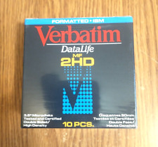 Verbatim DataLife MF 2HD Micro disks 3.5 Formatted IBM Floppy 10-pack Sealed Box picture