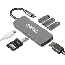 Plugable USB-C Hub 7-in-1, USB C Hub Compatible with Mac, Windows, Chromebook picture