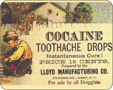Cocaine Tothache Drops Mouse Pad  7 x 9 vintage 1900 Advertising WOW picture