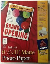 Avery Photo Paper Ink Jet 8.5 x 11 Matte Coated 50 Sheets 53205 Acid Free picture
