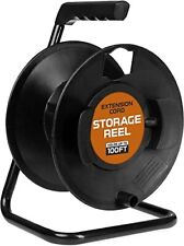 Iron Forge Extension Cord Storage Reel-Metal Stand, Black - Portable Cable Reel picture