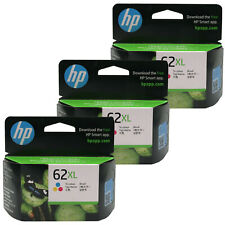 3x HP 62XL High Yield Tri-color Original Ink Cartridge - 415 Pages (C2P07AA) picture