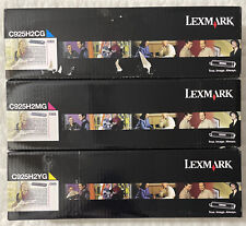 Lexmark 925 Cyan Magenta Yellow High Yield Toner Set C925H2CG C925H2MG C925H2YG picture