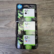 Brand New Genuine HP 62XL Black and Color Ink Cartridges lot of 3 exp 2023 picture