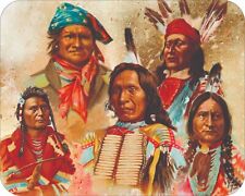 Great American Indian Chiefs Mouse Pad Oil Painting Art 7 3/4 x 9