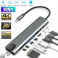 8 in 1 Multiport USB-C Hub Type C To USB 3.0 4K HDMI Adapter For Macbook Laptop picture