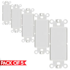 5 Pack Blank Insert for Decorator Wall Plate Decora Face Plate No Device Insert picture