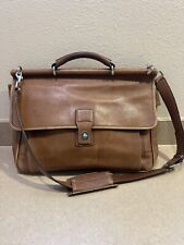 Vintage Coach Barclay 6456 Tan Leather Briefcase Messenger Laptop Bag DISTRESSED picture