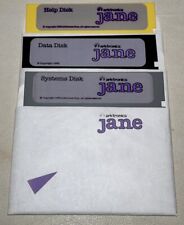 Vtg Jane by Arktronics for Apple II+,IIe,IIc, IIgs 1983 3-Disk Set 5.25” Floppy picture