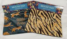 MOUSE PAD Leopard Cheetah Print Wild Free Smooth Slip Resistant Lot of 2, 9x8