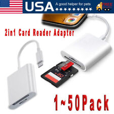 TF/SD Card Adapter Camera Reader for iPad iPhone6 7 8 Plus 13 14 15 Pro X Xs Lot picture