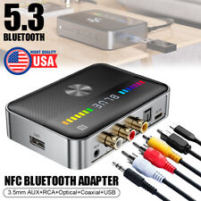Bluetooth 5.3 Transmitter Receiver Adapter USB NFC 3.5mm AUX RCA Coaxial Optical picture