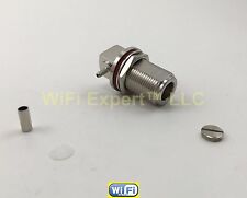 N Type Female Bulkhead Right Angle Solder Crimp RG316 RG174 RG179 LMR100 Cable picture