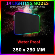 RGB Gaming Mouse Pad Led Mouse Mat 14 Lighting Modes Waterproof  14x10in/35x25cm picture