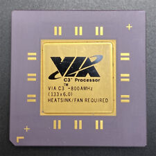 VIA C3 800AMHz Processor Samuel2 800MHz 32bit CPU 1.65v Gold Socket370 133MHz picture