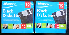 Memorex Floppy Disks - Black - 10 pack - LOT of 2 NEW picture