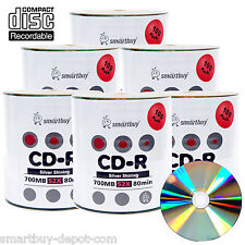 600-Pack SmartBuy Blank CD-R CDR 52X 700MB/80Min Record Disc w/ Shiny Silver Top picture