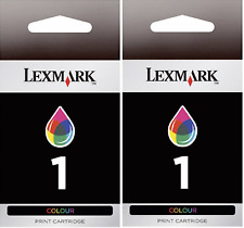 New Genuine Lexmark 1 2PK Ink Cartridges Box X Series X2350  Z Series Z730 picture