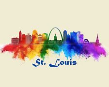 St. Louis Skyline Cityscape Standard Mouse Pads Watercolor Art Painting picture