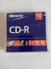 Memorex CD R 52 X 700 MB 80 Mins 10 Pack Discs In Paper Sleeves picture