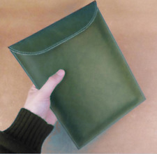 cow Leather file Folder pocket case Messenger bag Briefcase handmade green z626 picture