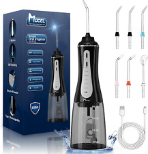 MOCEL Water Dental Flosser Oral Irrigator with 5 Modes, 350ml Cordless Water 6 & picture