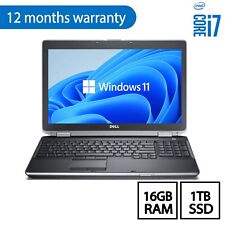 Dell Latitude Business Laptop 15.6” Core i7 16GB RAM 1TBSSD Windows 11 CLEARANCE picture