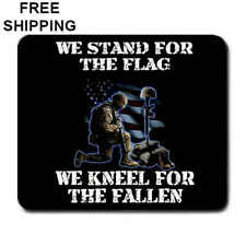 We stand for the Flag..., Birthday, Gift, Mouse Pad, Non-Slip, USA, Black picture