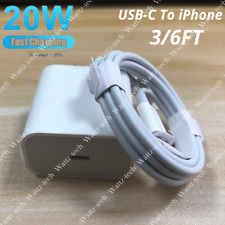 For iPhone 11/12/13/14 Pro/X Fast Charger 20W PD Cable Cord Power Adapter Type-C picture