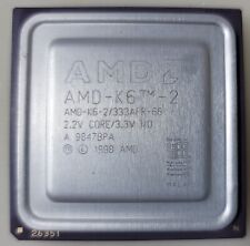 Vintage AMD K6 AMD-K6-2/333AFR-66 2.2V Core/3.3V Processor Collection/Gold picture