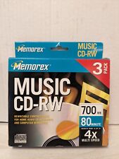 Memorex Music CD-RW/3 pack- Rewritable Compact DISCS  700 MB 80 Min From 1X - 4X picture