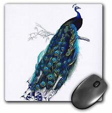 3dRose Blue Peacock beautiful bird vintage MousePad picture