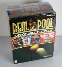 Real Pool  • America's Solitare • Great Jigsaw Puzzles • Big Box PC Game SEALED picture