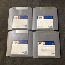 Vintage iOmega Zip Disk 100MB Storage Capacity Mixed Lot of 4 Disks 1994 picture