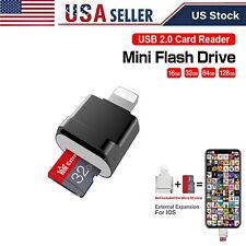 OTG Adapter Mini Micro SD TF Card Reader For iOS 14 13 12 Above System External picture
