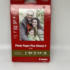 Canon PIXMA PP-201 Photo Paper Plus Glossy II 50 Sheets 4 x 6 High Gloss NEW picture