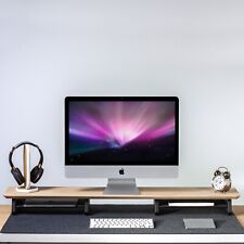 TGmastery Monitor Stand (Oak two shelves)  Wood  Dual Desk Monitor Riser picture