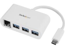 StarTech HB30C3A1GEA USB-C to Ethernet Adapter with 3 Port USB C Hub - Gigabit - picture