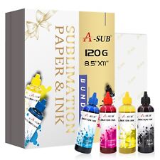 Bundle A-SUB Sublimation Paper and Ink Kit for Inkjet Printers ET-2803 ET-2720 picture