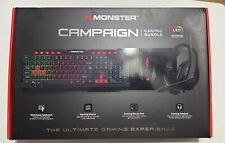 Monster Campaign Gaming 4 Piece Set-Keyboard,Mouse,Headset,Mouse Pad picture